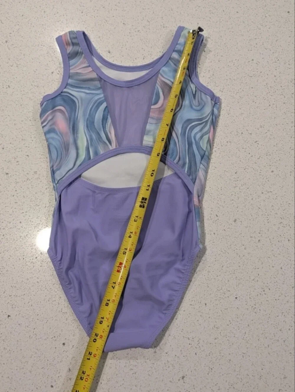 GREAT Destira Gymnastics Dance Leotard CM Medium ABSTRACT WaterColor DAYDREAM